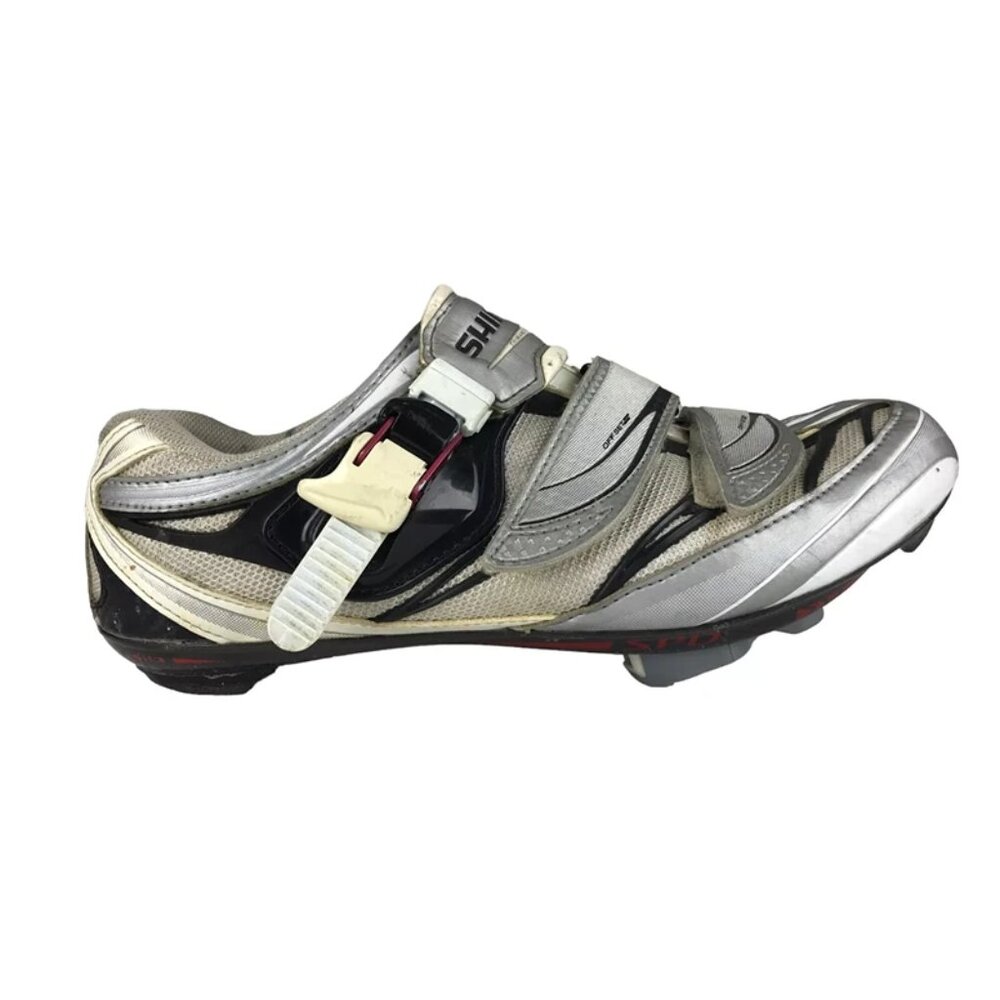 Shimano Mens White Gray Sh-R133L Low‎ Top Cycling Shoes Size US 8.3 EU 42